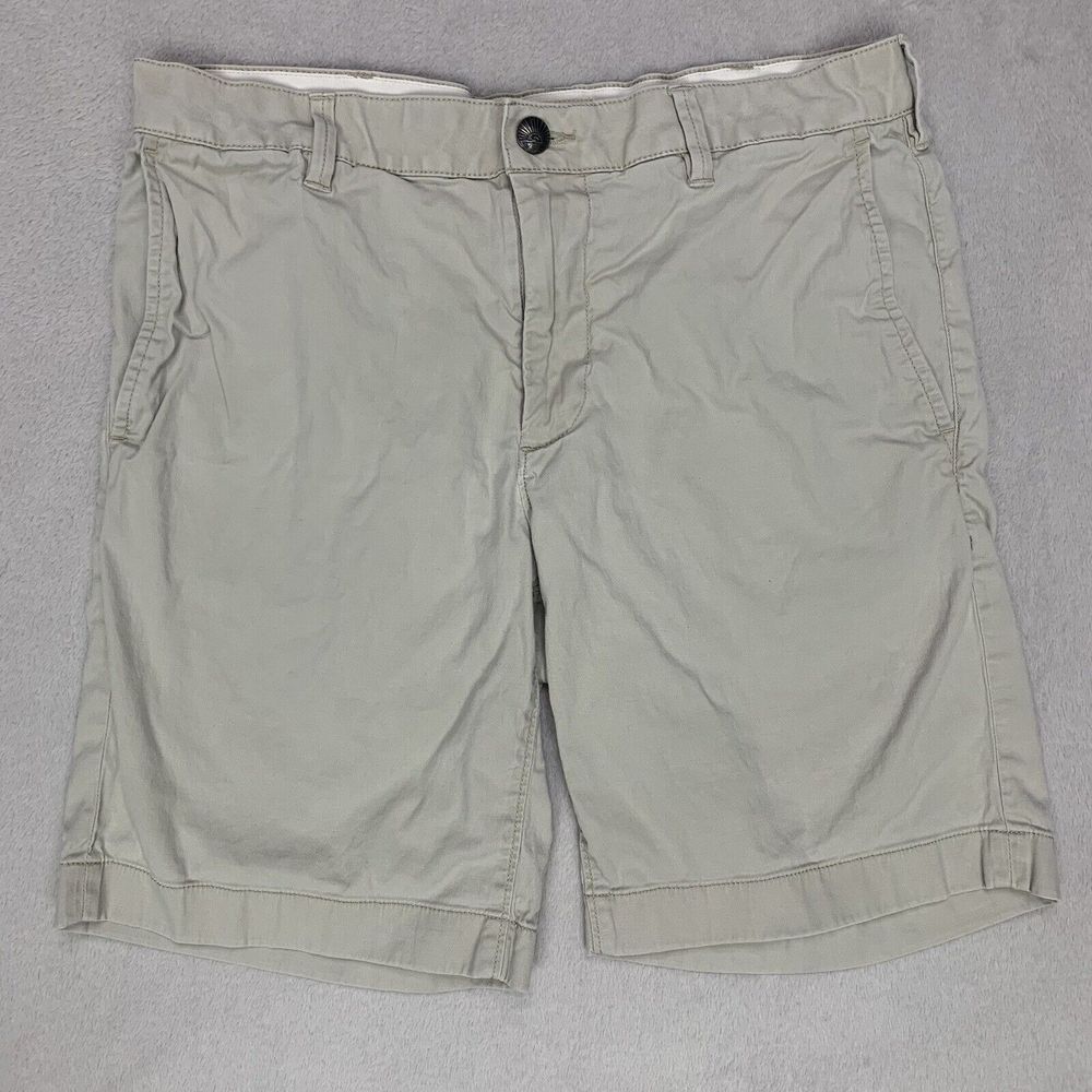 Faherty Island Life Shorts Mens 31 Khaki Beige 8" Organic Cotton Chino MBS2106